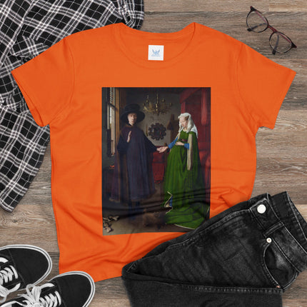 Arnolfini Portrait by Jan Van Eyck Women's Midweight Cotton Tee