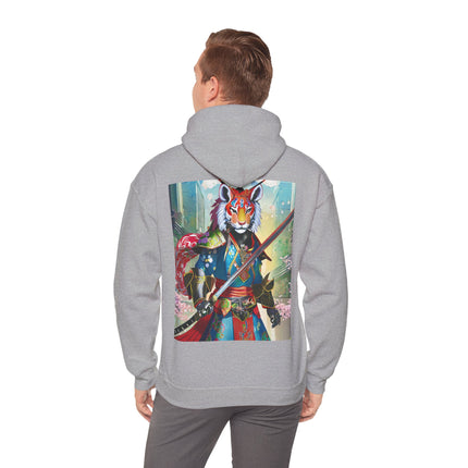 Cyberpunk Samurai Tiger – Heavy Blend™ Hooded Sweatshirt