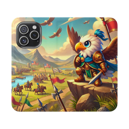 🦅⚔️ Watchful Guardian Flip Case – Courage, Leadership & Noble Adventure
