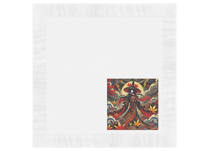 Kabuki Witch White Coined Napkins