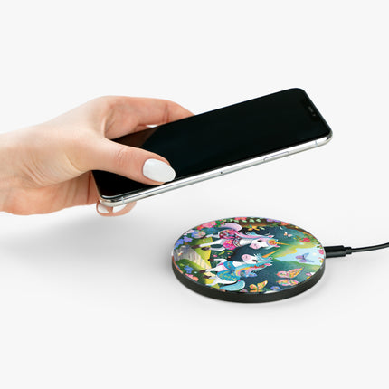 Baby Unicorns and Fluttering Butterflies Wireless Charger
