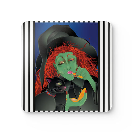 Mirror, Mirror A Witch's Touch Corkwood Coaster Set