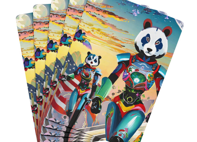 Cyber Punk Robots Playing Cards