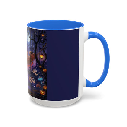 🌙🎃 Moonlit Mischief In The Pumpkin Grove Colorful Mug – Whimsical Halloween Fantasy