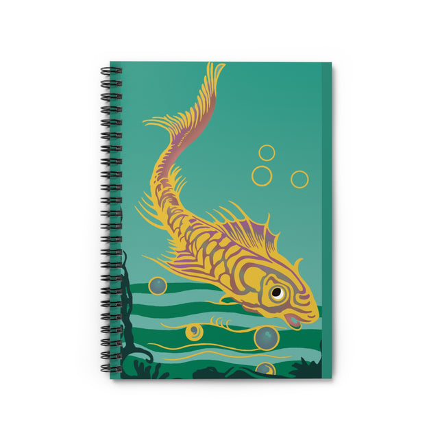 Golden Serenity Spiral Notebook - Ruled Line