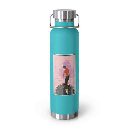 Woman Waiting for her Beloved at 1:59 by Kobayashi Kaichi Copper Vacuum Insulated Bottle, 22oz