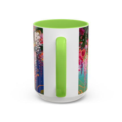 Golden Wisteria Elegance Colorful Mugs (11oz, 15oz)
