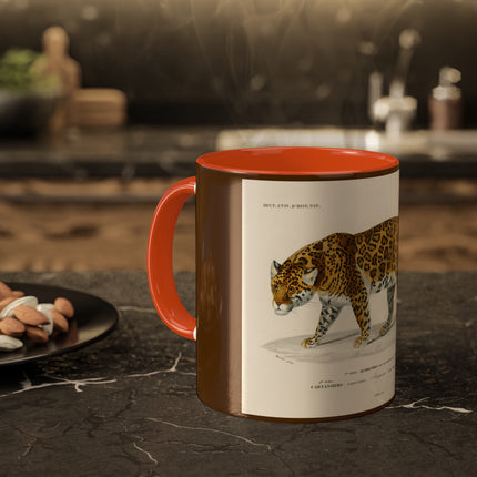 Jaguar by Charles Dessalines D' Orbigny Colorful Mugs, 11oz