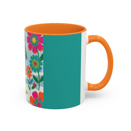 🎿🌸 The Winter Flower Adventurer Colorful Mug – Colorful Ski Fantasy