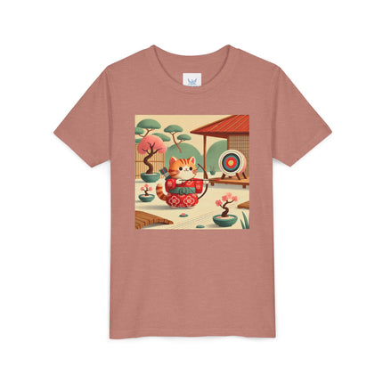 Archer Kitten in the Zen Garden Youth Short Sleeve Tee