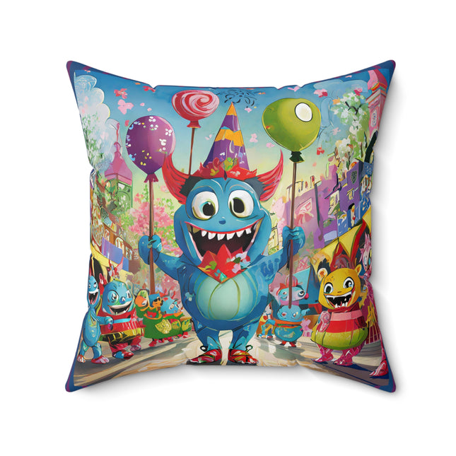 Monster Parade Madness Spun Polyester Square Pillow