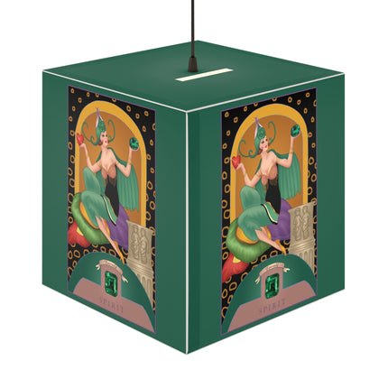 May & Emerald (from the Gem Series) by Sofia Chiostri Light Cube Lamp