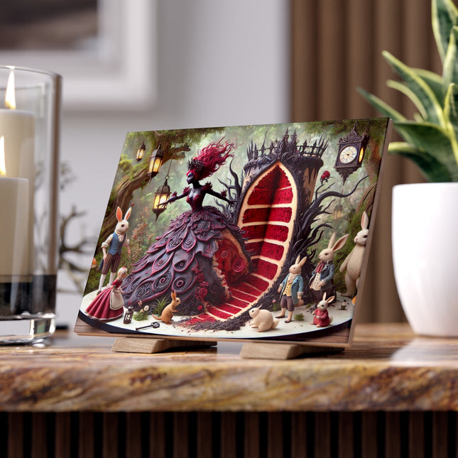 Malice in Wonderland – Gothic Halloween Cake Fantasy Ceramic Tile