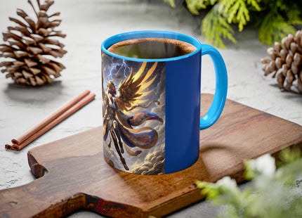Valkyrie Descending Through Storm Colorful Mugs (11oz, 15oz)