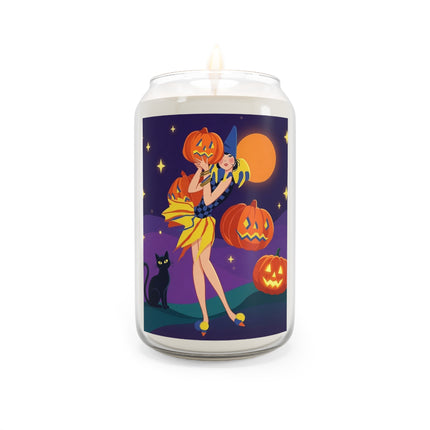 🎃🕯️ Moonlit Pumpkin Masquerade Scented Soy Candle – Whimsical Halloween Charm