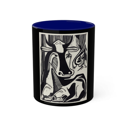 The Large Cow by Ernst Ludwig Kirchner Colorful Mugs, 11oz