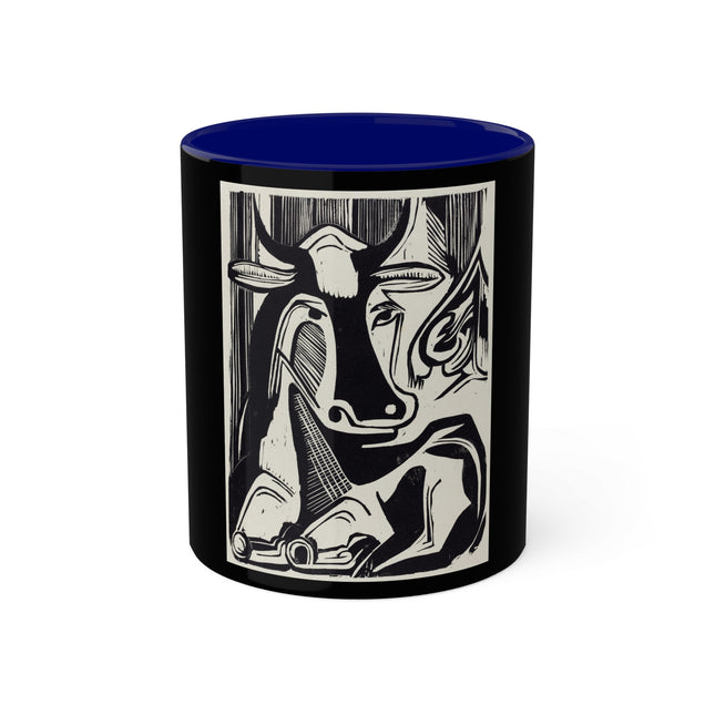 The Large Cow by Ernst Ludwig Kirchner Colorful Mugs, 11oz