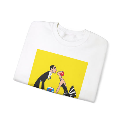 A Moment of Elegance: A Passionate Embrace Amidst Golden Splendor Heavy Blend™ Crewneck Sweatshirt