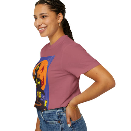 Halloween Night at the Haunted House Unisex Garment-Dyed T-shirt