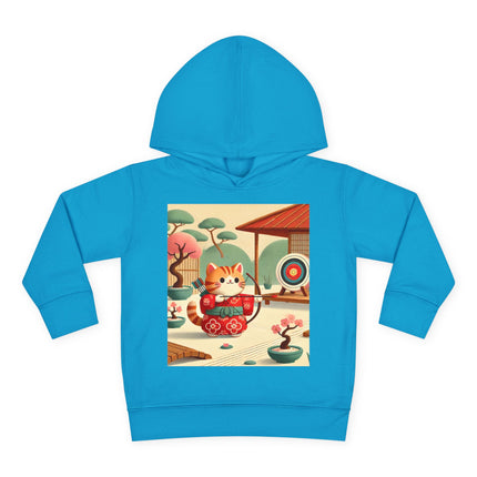 Archer Kitten in the Zen Garden Toddler Pullover Fleece Hoodie