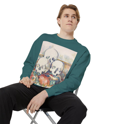 The Three Skulls by Paul Cézanne Garment-Dyed Sweatshirt