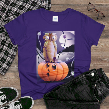 The Startled Pumpkin Women's Midweight Cotton Tee