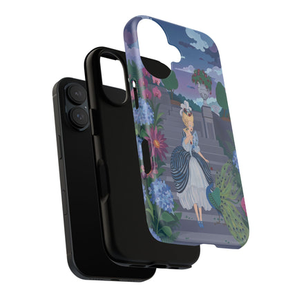 🦚🌸 The Peacock Garden Terrace Phone Case – Art Deco Floral Elegance