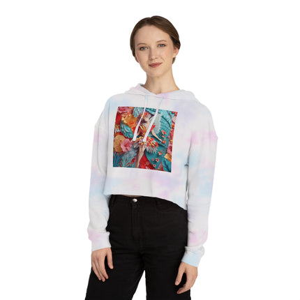 Hibiscus Fairy Women’s Cropped Hooded Sweatshirt