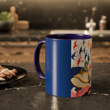 Flight of the Songbirds Colorful Mugs – Theatrical Whimsy & Colorful Harmony
