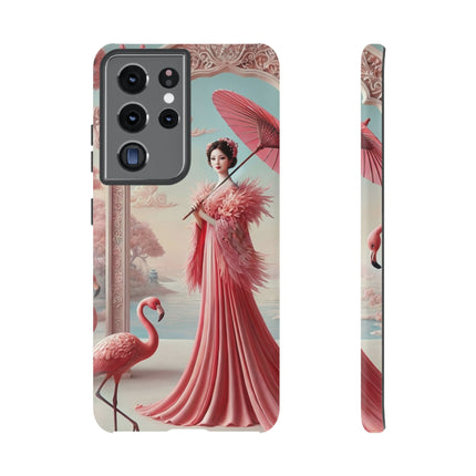 Petals, Porcelain, and Flamingos Phone Cases