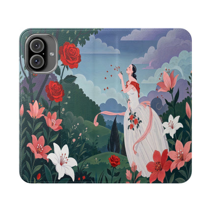 🌹💌 The Garden Of Blown Kisses Flip Case – Art Deco Floral Romance