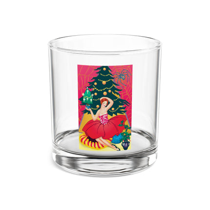Art Deco Christmas Enchantment Rocks Glass, 10oz