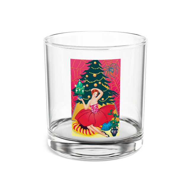 Art Deco Christmas Enchantment Rocks Glass, 10oz