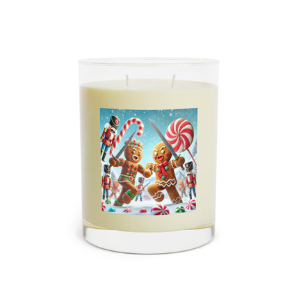Gingerbread Men vs. Nutcracker Soldiers Battle Scented Candle - Full Glass, 11oz