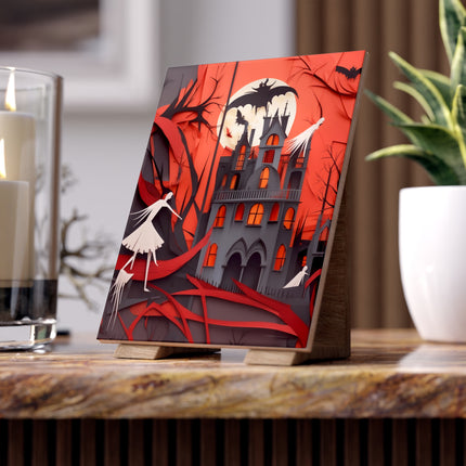 Halloween Night Scene Ceramic Tile