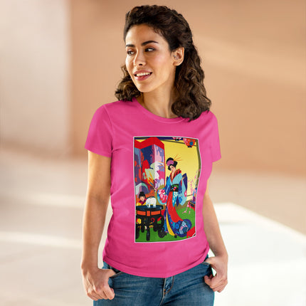 A Timeless Journey by Umberto Brunelleschi Women's Midweight Cotton Tee