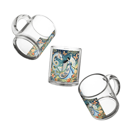 Fairy Waltz in the Butterfly Garden Glass Mug, 10oz