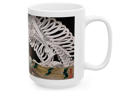 Mitsukuni Defying the Skeleton Spectre by Utagawa Kuniyoshi Ceramic Mug (11oz, 15oz)