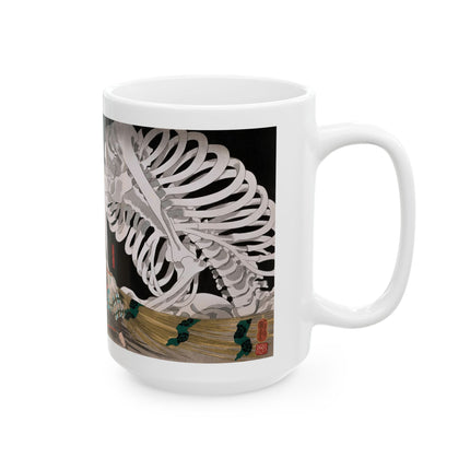 Mitsukuni Defying the Skeleton Spectre by Utagawa Kuniyoshi Ceramic Mug (11oz, 15oz)