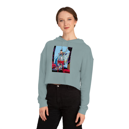 A Visual Journey by Umberto Brunelleschi Women’s Cropped Hooded Sweatshirt
