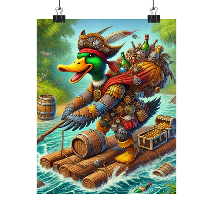 🦆🗺️ The Daring Drake Matte Vertical Poster – Adventure, Freedom & Mythic Storytelling