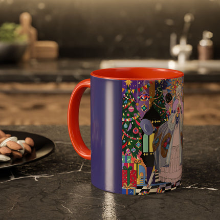 🎄✨ The Lady Of The Christmas Ornament Colorful Mug – Art Deco Holiday Fantasy