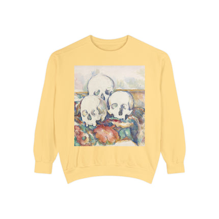 The Three Skulls by Paul Cézanne Garment-Dyed Sweatshirt