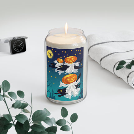 🐈‍⬛🎃 The Flying Black Cats Of Halloween Scented Soy Candle – Whimsical Storybook Charm
