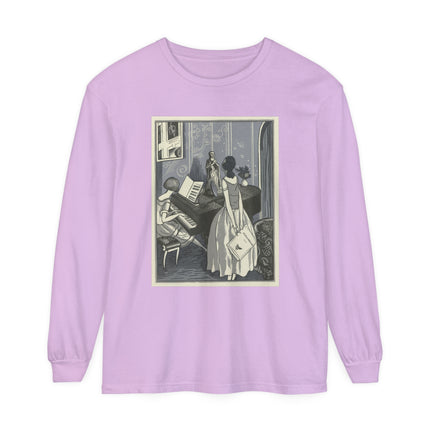 Piano et chant by Fernand Siméon Garment-dyed Long Sleeve T-Shirt