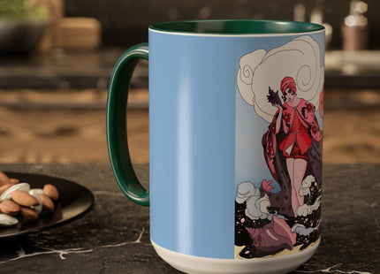 Goddess of the Swirling Sea Colorful Mugs (11oz, 15oz)