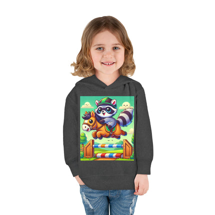 Raccoon Rider Toddler Pullover Fleece Hoodie