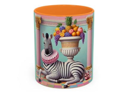 Still Life with Zebra, Fruit, and Pink Columns Colorful Mugs (11oz, 15oz)