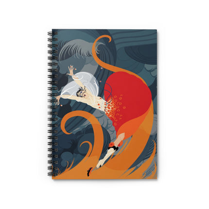 Flame of the Tempest Spiral Notebook – Dramatic Fire & Storm Elegance
