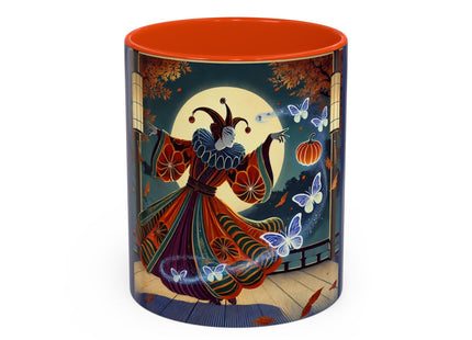 Court Magician with Ghost Butterflies Colorful Mugs (11oz, 15oz)